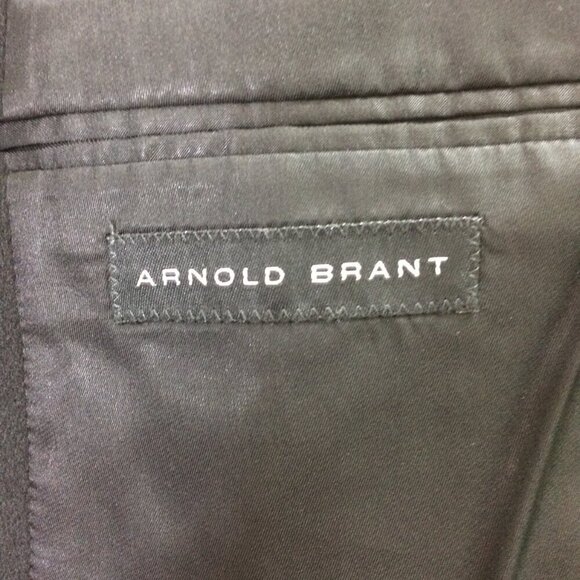 Arnold Brant Blazer Black Soft Wool Blazer Suit Jacket 2 Button 44L - Picture 3 of 6